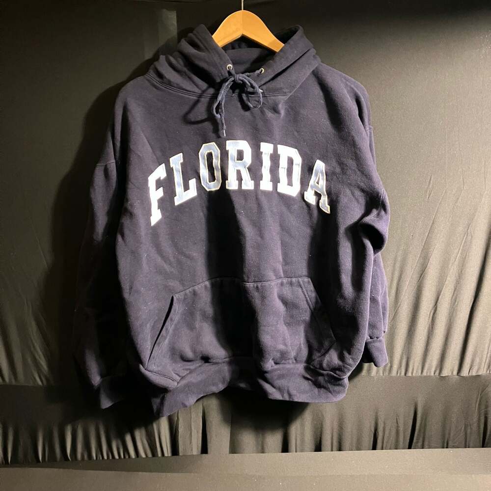 Authentic Life Apparel Women’s  Florida Navy Blue Pullover Hoodie Size XL